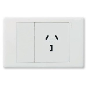 HPM Excel Life Single Horizontal 32Amp Unswitched Socket - Choose Colour